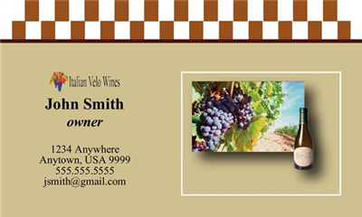 Business Card - Winery